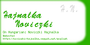 hajnalka noviczki business card